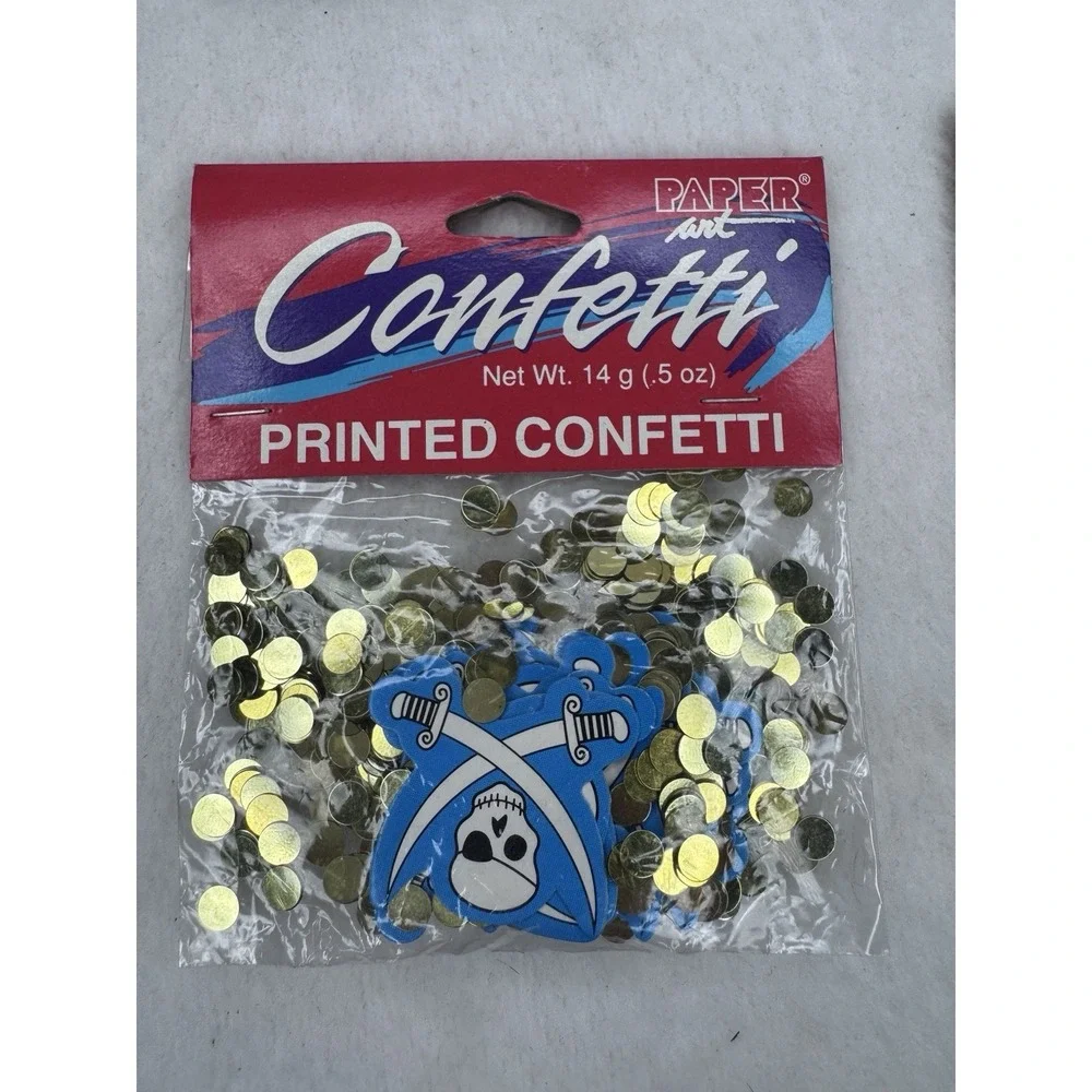 Pirate Skull Crossbones Confetti Lot 7 Packs Party Decorations